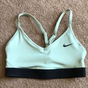 light blue nike dri-fit sports bra